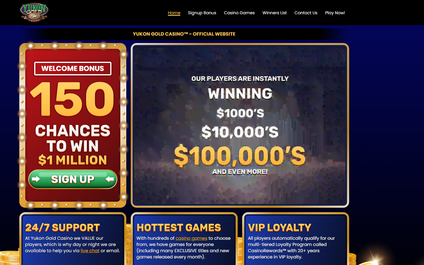 Yukon Gold Casino registracija